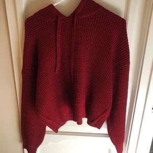 Red chunky sweater